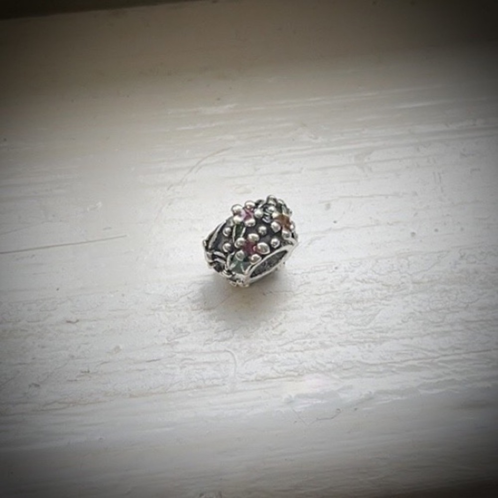 💕Beautiful Flowers Bead Charm Large Hole CZ💕